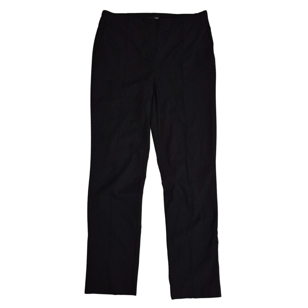 Hilary Radley Women's Pull-On Ankle Built-in Tummy Control Pant, Black, Size M